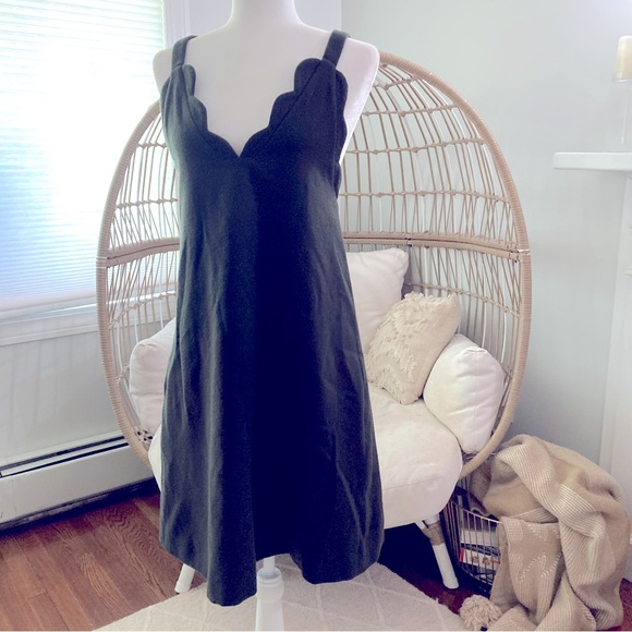 Yune Ho Amelia A-Line Wool Dress Size 38 Olive Green NWT Silk Lining Made in USA
